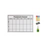 CONJ Quadro Branco 90x60 Planejamento SEMANAL Moldura Alumínio Pop 6335 + 3 Marcador Para Quadro Bra - 1