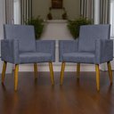 Ver imagem 7 de Kit 6 Poltronas Decorativas Mari - Cinza Suede