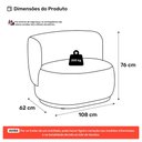 Ver imagem 4 de Namoradeira Decorativa Orgânica Molly 02 Lugares Bouclê Bege - Desk Design