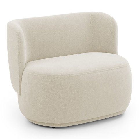 Namoradeira Decorativa Orgânica Molly 02 Lugares Bouclê Bege - Desk Design