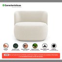 Ver imagem 3 de Namoradeira Decorativa Orgânica Molly 02 Lugares Bouclê Bege - Desk Design