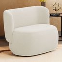 Ver imagem 2 de Namoradeira Decorativa Orgânica Molly 02 Lugares Bouclê Bege - Desk Design