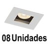 Kit 8 Spot Recuado Mr11 em Alumínio Branco Fundo Preto Ac872 - 1