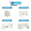 Ver imagem 3 de Berço Americano Evolution 4 em 1 Branco Acetinado e Guarda Roupa Casal Americano 6 Portas Branco Hp