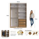 Ver imagem 7 de Guarda-Roupa Modulado 158cm com 4 Portas Cabideiros e Gavetas Integrato