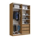 Ver imagem 4 de Guarda-Roupa Modulado 158cm com 4 Portas Cabideiros e Gavetas Integrato