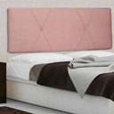Ver imagem 1 de Cabeceira Painel Casal 140 Cm Dunas Suede Rose - MV Estofados Shop