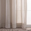 Ver imagem 3 de Cortina Linho de Gaze Bege 280x200cm Sala Quarto Janela Fastlar Cortina para Varão