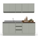 Ver imagem 3 de Armário de Cozinha Modulada 4 Peças 200cm com Tampo 250046 Koya Politorno