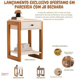 Mesa de Cabeceira 1661 Pérola/brilho Jb Bechara - 4