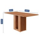 Ver imagem 3 de Mesa de Jantar Retangular Ariela 160x80 Cinamomo com Tampo em Mdf - Cimol Móveis