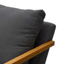 Ver imagem 6 de Poltrona para Recepção Mona Premium Linho Cinza e Base Madeira Maciça - Donalu Decor