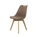 Ver imagem 1 de Cadeira para Jantar Cozinha Saarinen Leda Design Wood Base Madeira Nude