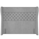 Ver imagem 6 de Kit Cabeceira Cama Box Casal 195cm Madrid com Puff Recamier Santorini Veludo Cinza