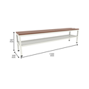 Ver imagem 2 de Banco de Vestiário de Aço com Assento em Madeira - Nk 1605 Nilko