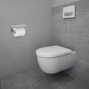 Ver imagem 6 de Suporte Papel Higienico Inox Kit 10 Uni Banheiro Lavabo Prateleira Porta Objeto Celular Organizaçao