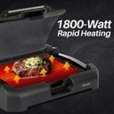 Ver imagem 4 de Secura Grill Elétrico 2 em 1 Antifumaça com Tampa de Vidro 1800w (preto)