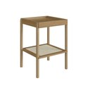 Ver imagem 3 de Mesa Lateral Quadrada c/ Prateleira 43cm Palhinha Pé Madeira Oslo Artesano | Nero - Hanover