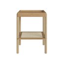 Ver imagem 2 de Mesa Lateral Quadrada c/ Prateleira 43cm Palhinha Pé Madeira Oslo Artesano | Nero - Hanover
