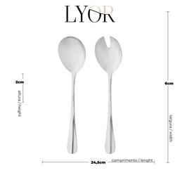 Conjunto 2 Peças para Salada de Aço Inox Positano - Lyor - 8
