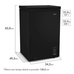 Freezer Horizontal Midea 100L FlexBeer Preto Digital CBA10P2 220V - 3