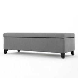 Recamier Bau Julia 1,20m Suede Cinza - Inova Decor Inova Decorações - 2