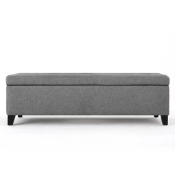 Recamier Bau Julia 1,20m Suede Cinza - Inova Decor Inova Decorações - 3