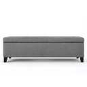 Ver imagem 3 de Recamier Bau Julia 1,20m Suede Cinza - Inova Decor Inova Decorações