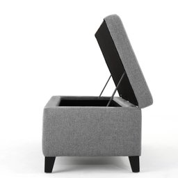 Recamier Bau Julia 1,20m Suede Cinza - Inova Decor Inova Decorações - 4