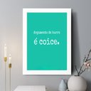 Ver imagem 1 de Quadro Decorativo Argumento de Burro É Coice 24x18cm - com Vidro:moldura Branca