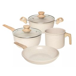 Jogo de Panela 4 Peças Indução Antiaderente Cream Oster - 1