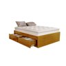 Cama Box king  Madeira Maciça  4 Gavetas Libanesa Bedroom - Mel - 3