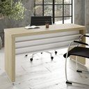 Ver imagem 2 de Mesa para Escritório 135cm Tamburato Corp A06 Carvalho/branco - Mpozenato