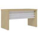 Ver imagem 1 de Mesa para Escritório 135cm Tamburato Corp A06 Carvalho/branco - Mpozenato