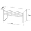 Ver imagem 4 de Mesa para Escritório 135cm Tamburato Corp A06 Carvalho/branco - Mpozenato