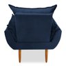 Poltrona Decorativa Opala Pés Palito Veludo Azul Marinho Chamby Móveis - 4