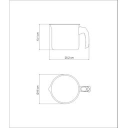 Fervedor Tramontina Allegra em Aço Inox com Fundo Triplo e Cabo de Baquelite 14 Cm 2 L Tramontina - 3