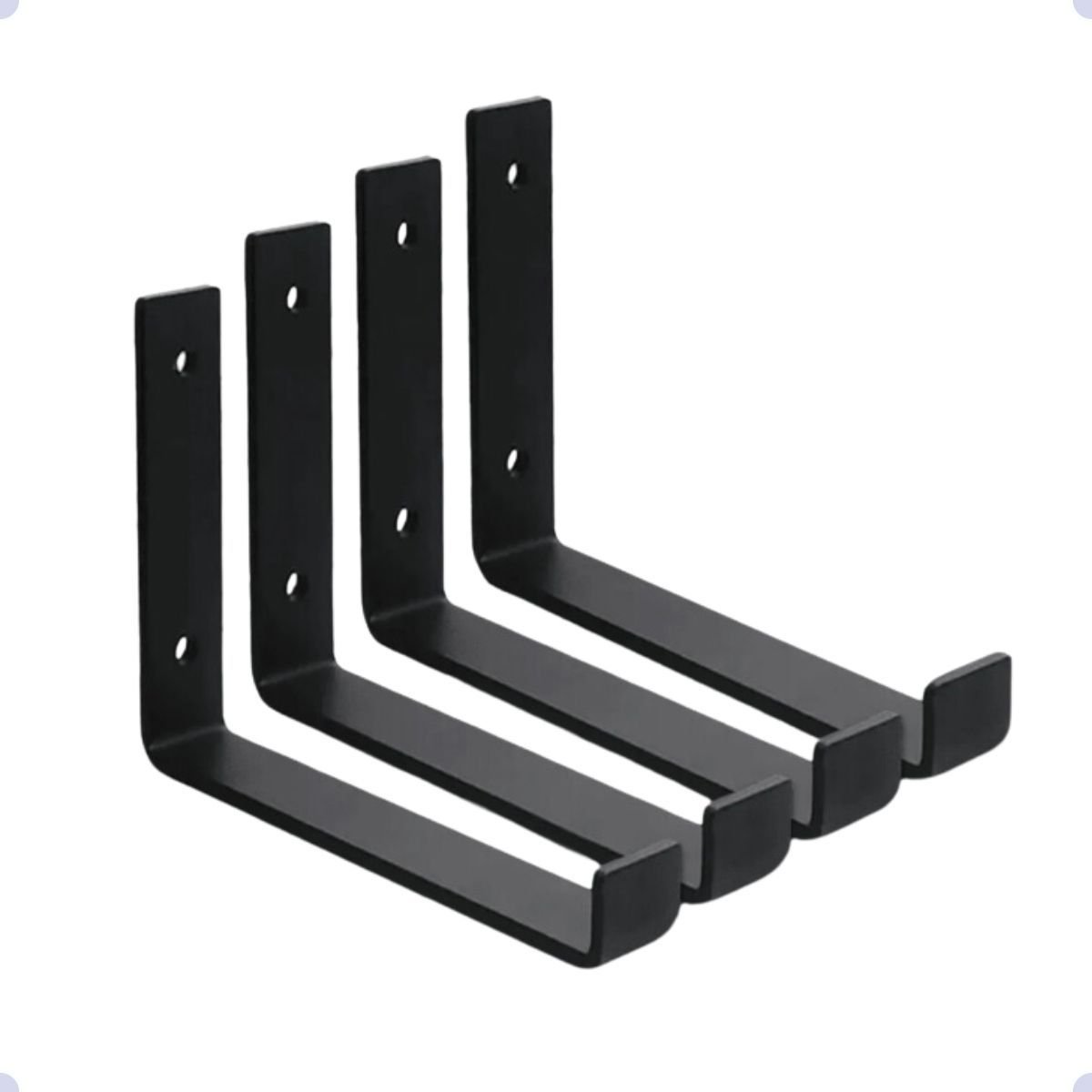 Mão Francesa Invertida Suporte Kit 4 C/ Parafuso e Bucha