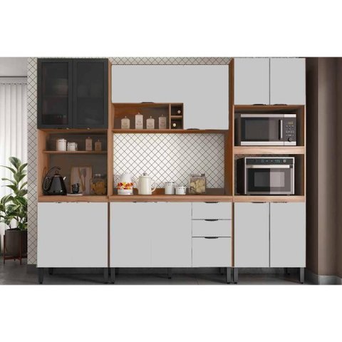 Cozinha Modulada Demóbile 4 Peças Firenze C4p252 Amendola/nude Prime Tx
