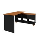 Ver mais imagens de Mesa de Escritório em L Retrô 3 Gavetas Arizona Freijó Preto