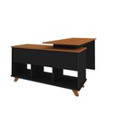 Ver imagem 4 de Mesa de Escritório em L Retrô 3 Gavetas Arizona Freijó Preto