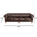 Ver imagem 3 de Sofá Fixo Chesterfield Duquesa 4 Lugares Modulado Decoração Vintage Imperial - Couríssimo Café