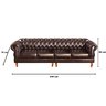 Sofá Fixo Chesterfield Duquesa 4 Lugares Modulado Decoração Vintage Imperial - Couríssimo Café - 3