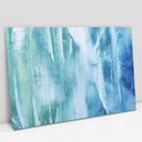 Ver imagem 1 de Quadro Decorativo em Canvas Abstrato Pincelada Azul Claro TaColado Borda Infinita 90 x 60cm