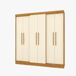 Guarda Roupa Casal 6 Portas Flórida Freijó/off White - Móveis Mopar - 1
