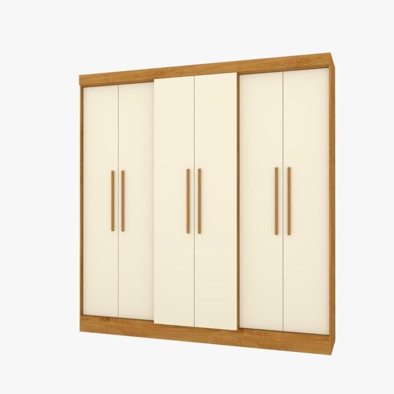 Guarda Roupa Casal 6 Portas Flórida Freijó/off White - Móveis Mopar Guarda Roupa Casal 6 Portas Flórida Freijó/off White - Móveis Mopar