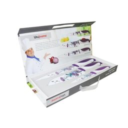 Jogo de Facas Decoradas Aço Inox 3 Peças Utensilios Cozinha - 2
