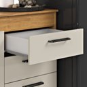 Ver imagem 6 de Cozinha Completa Modulada com Nichos MDF Veneza 243cm Branco/Off White Ripado Amadeirado