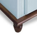 Ver imagem 4 de Mesa de Cabeceira 4 Gavetas Retrô Pés Bola Madeira Florença - Laca Azul Bebê/imbuia