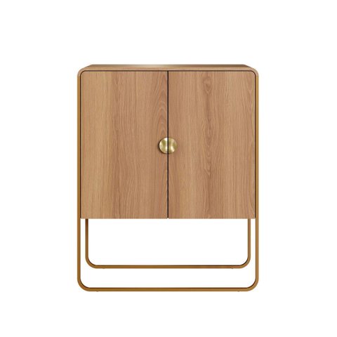 Conjunto Sala de Estar Buffet e Rack Estilo Orgânico Hanover/Dourado